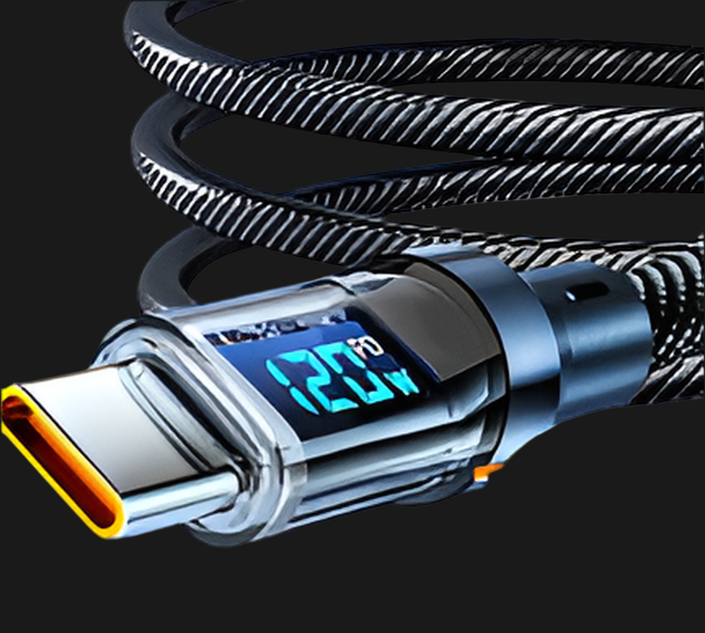 Belvair Fast-Charge Cable with Power Display