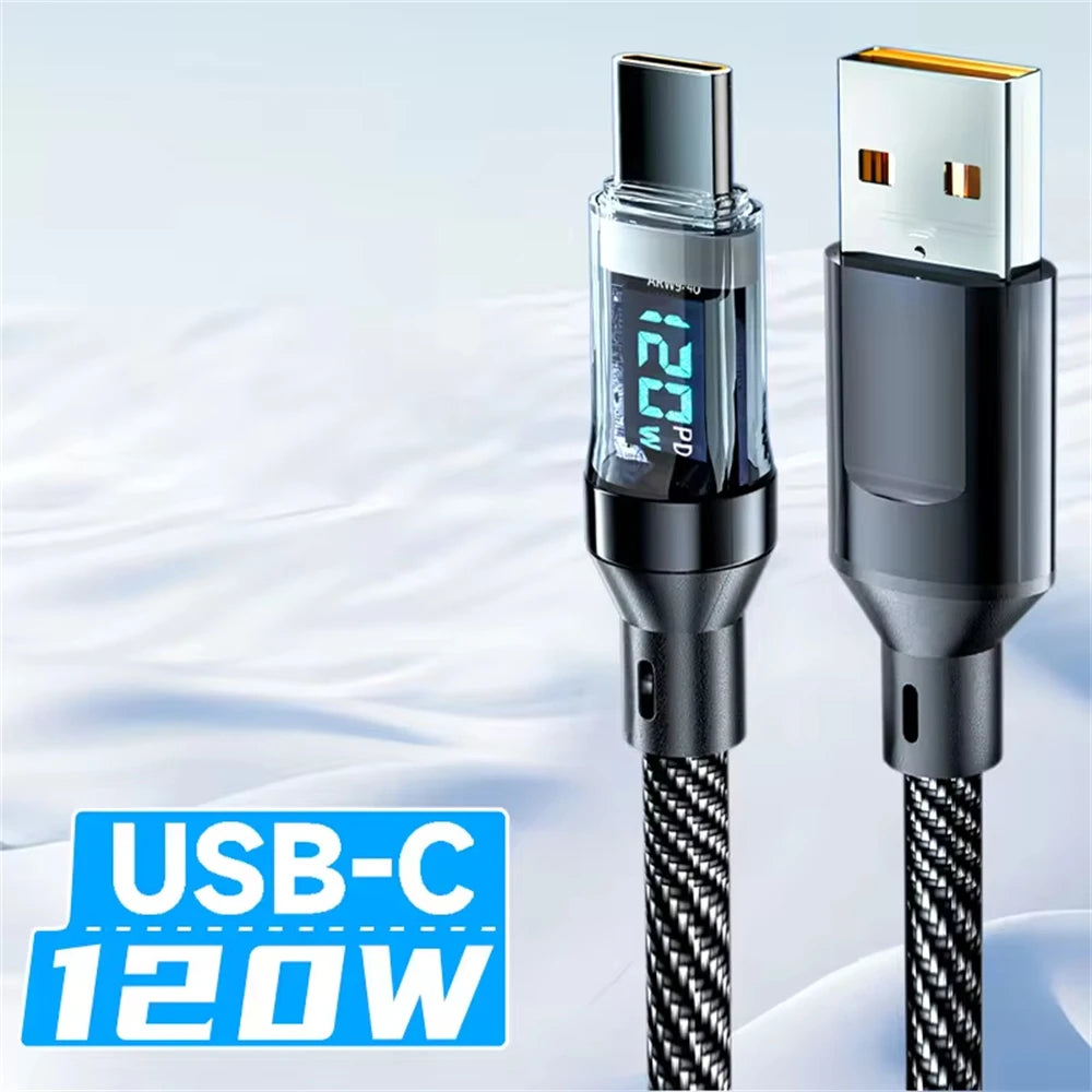Belvair Fast-Charge Cable with Power Display