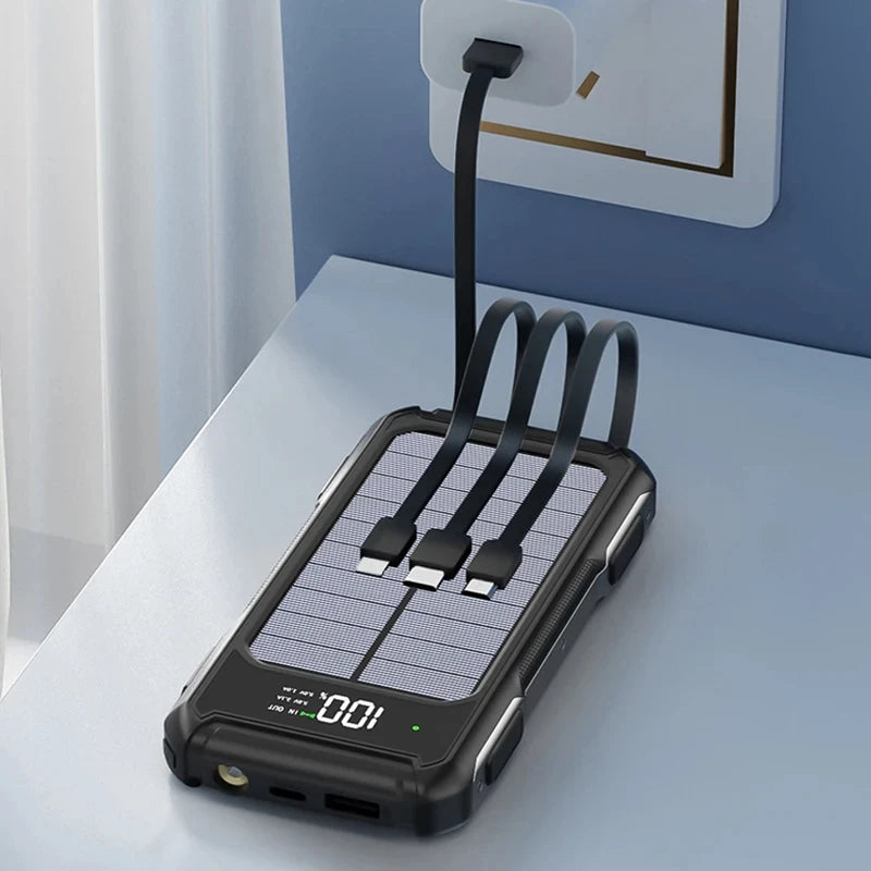 Solar Power Bank Display & Flashlight (Laser)