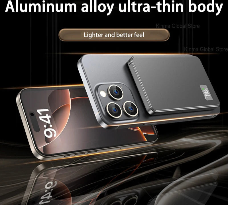 Belvair Magnetic Wireless Power Bank — Slim Snap-On (10k/20k/50k)