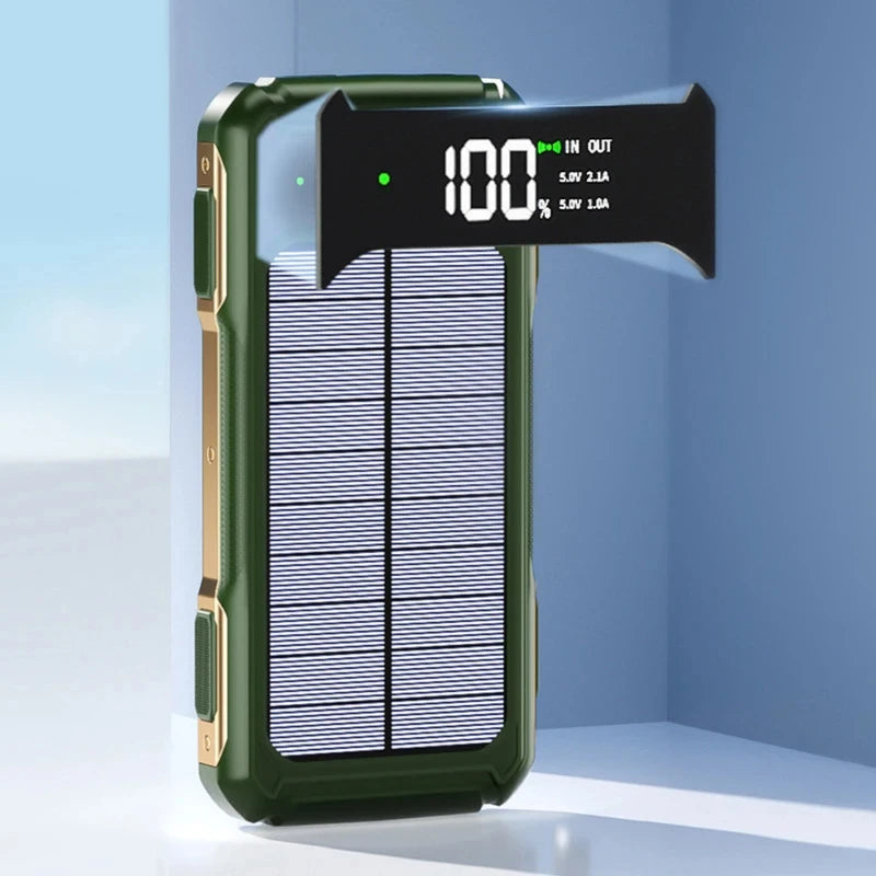 Solar Power Bank Display & Flashlight (Laser)