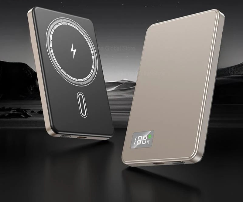 Belvair Magnetic Wireless Power Bank — Slim Snap-On (10k/20k/50k)