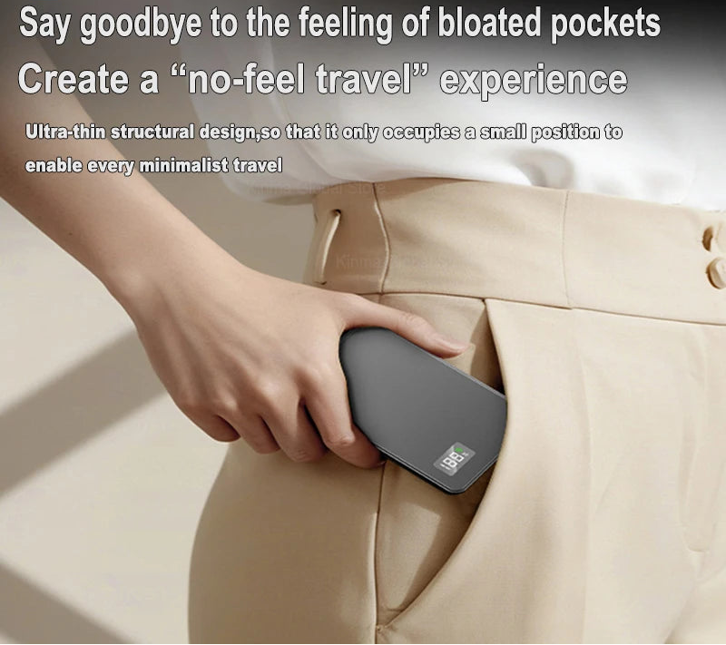 Belvair Magnetic Wireless Power Bank — Slim Snap-On (10k/20k/50k)