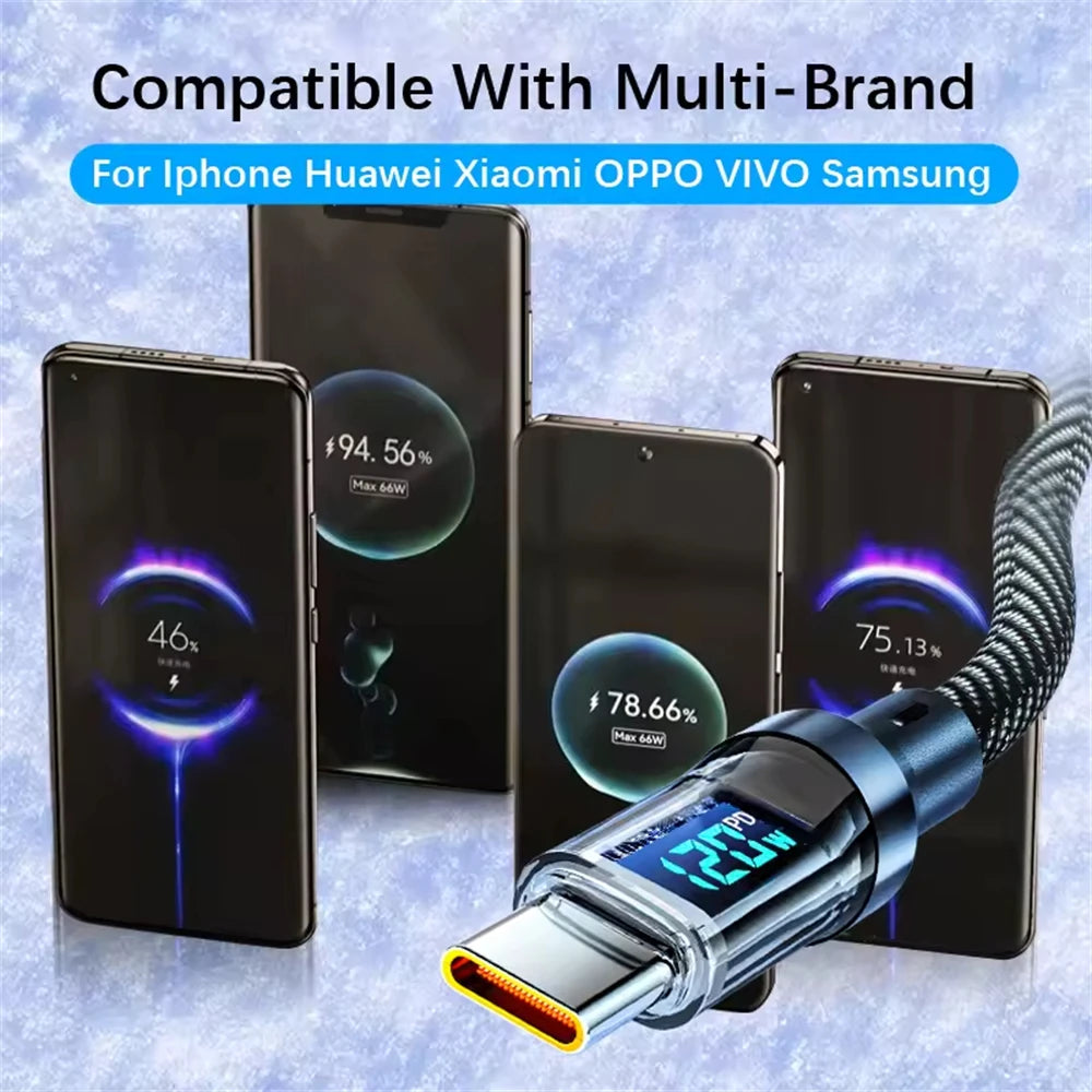 Belvair Fast-Charge Cable with Power Display