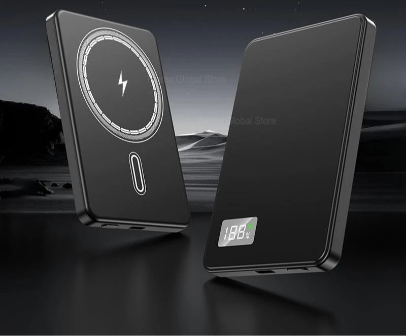 Belvair Magnetic Wireless Power Bank — Slim Snap-On (10k/20k/50k)
