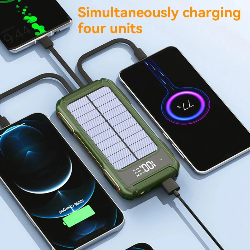 Solar Power Bank Display & Flashlight (Laser)