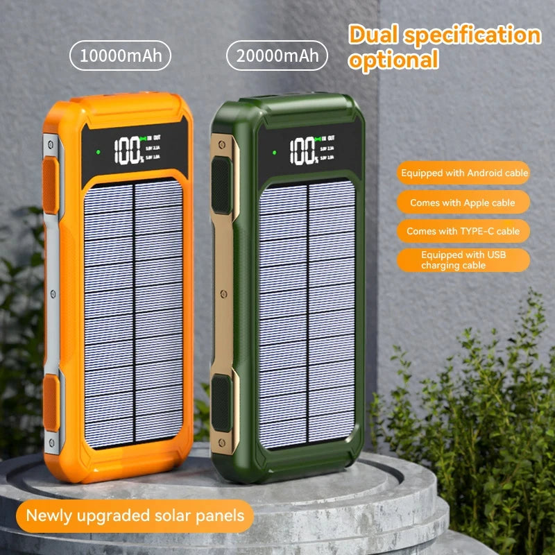 Solar Power Bank Display & Flashlight (Laser)