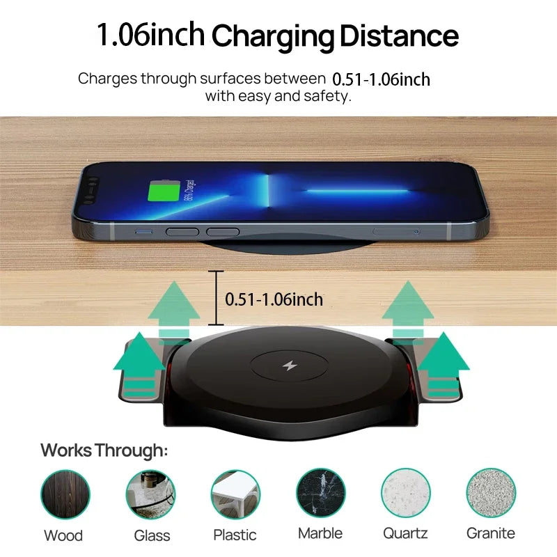 Belvair Invisible Under-Desk Wireless Charger
